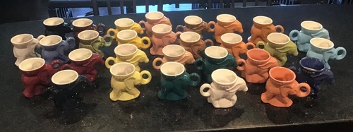 Vintage Frankoma Pottery Poiltical Mugs (Assorted years from 1968 till 2001)