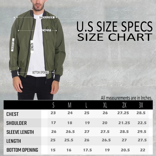 Herren Premium Multi Pocket wasserdicht gepolstert Reißverschluss Flugbomberjacke - Bild 2 von 14