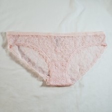 Victoria's Secret Bikini Medium Pink Floral Scallop Lace