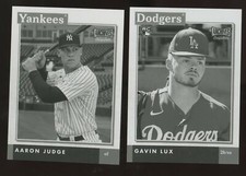 2020 Topps Archives Snapshots Gavin Lux RC Black and White Rookie + Aaron Judge