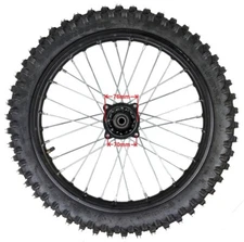 70/100-17 17" Front Wheel Rim Tire 110cc 125cc 140cc 150cc Dirt Bike Pro Trail
