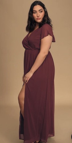 Burgundy Formal Maxi Dress 