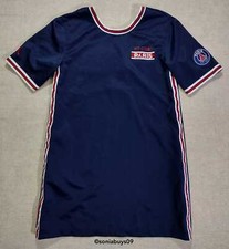 Vestido de satén manga corta Air Jordan x PSG, DH4285-410, azul marino medianoche, talla S