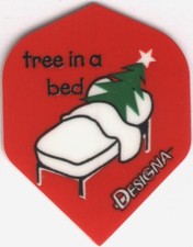 "Tree In A Bed" Christmas Dart Flights: 3 per set