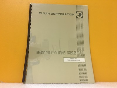 Elgar Signal Routing Plug In Elgar Corporation Series 400 Plug-In Oscillators | eBay
