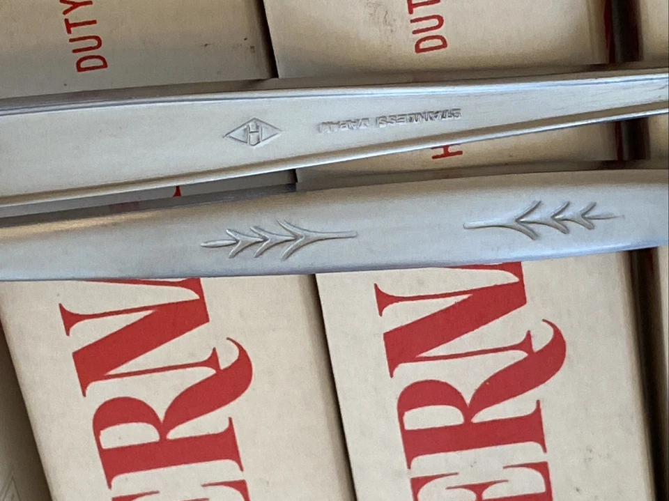 64pc 5pc Service For 12 Eterna LEAF SPRIG Serving Pcs Stainless Japan H Flatware - Image 2 of 4