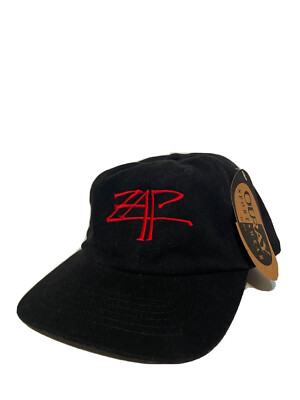 NWT Vintage Embroidered ZAP Black Adjustable Dad Hat