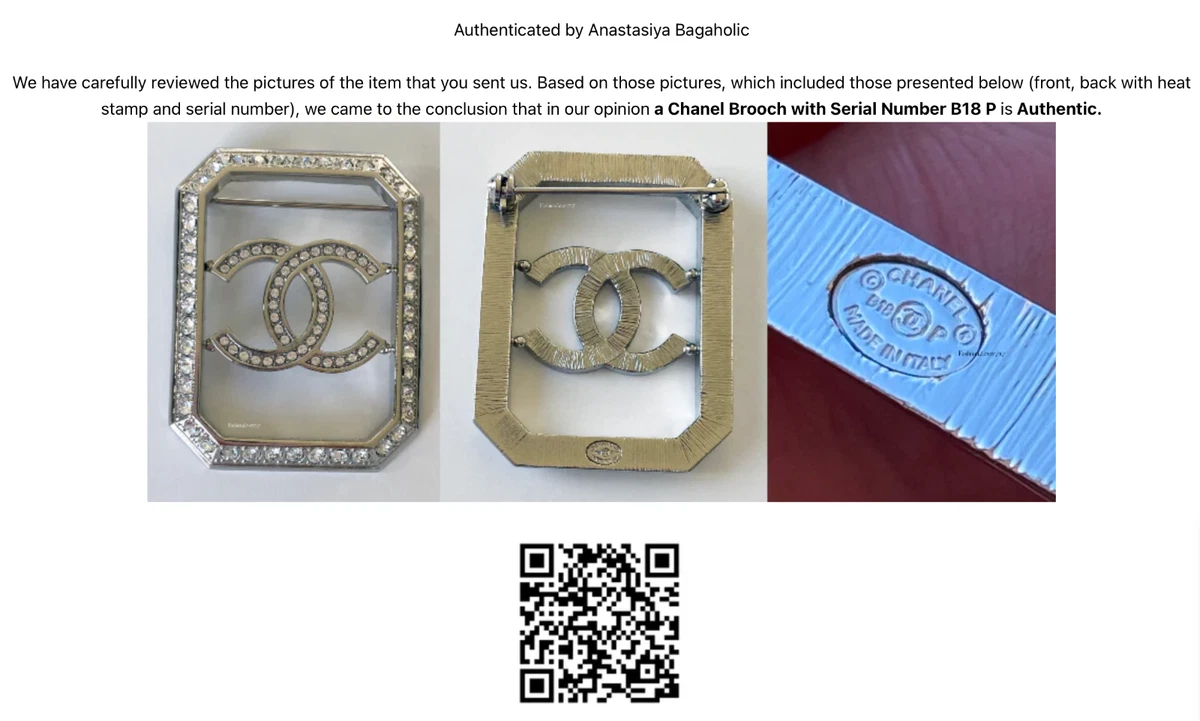 Chanel Authenticated Pins