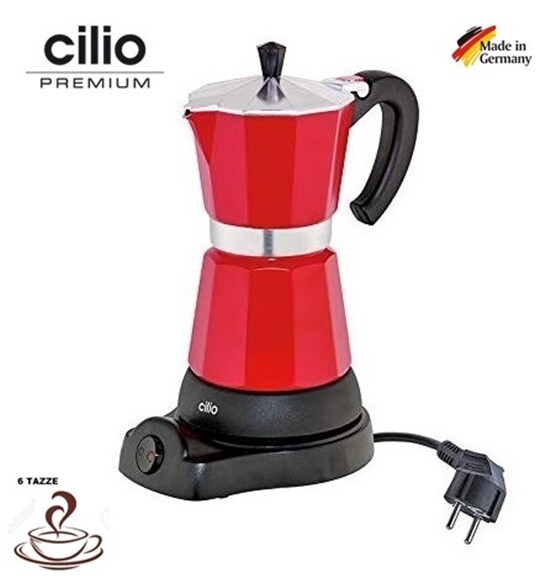 Moka Elettrica da Viaggio Cilio 6 Tazze - Espresso Ovunque 480W
