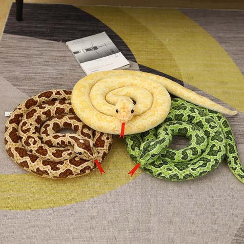 New 300cm Snakes Plush Toy Giant Snake Plushie Tricky Friends Children Boys Gift