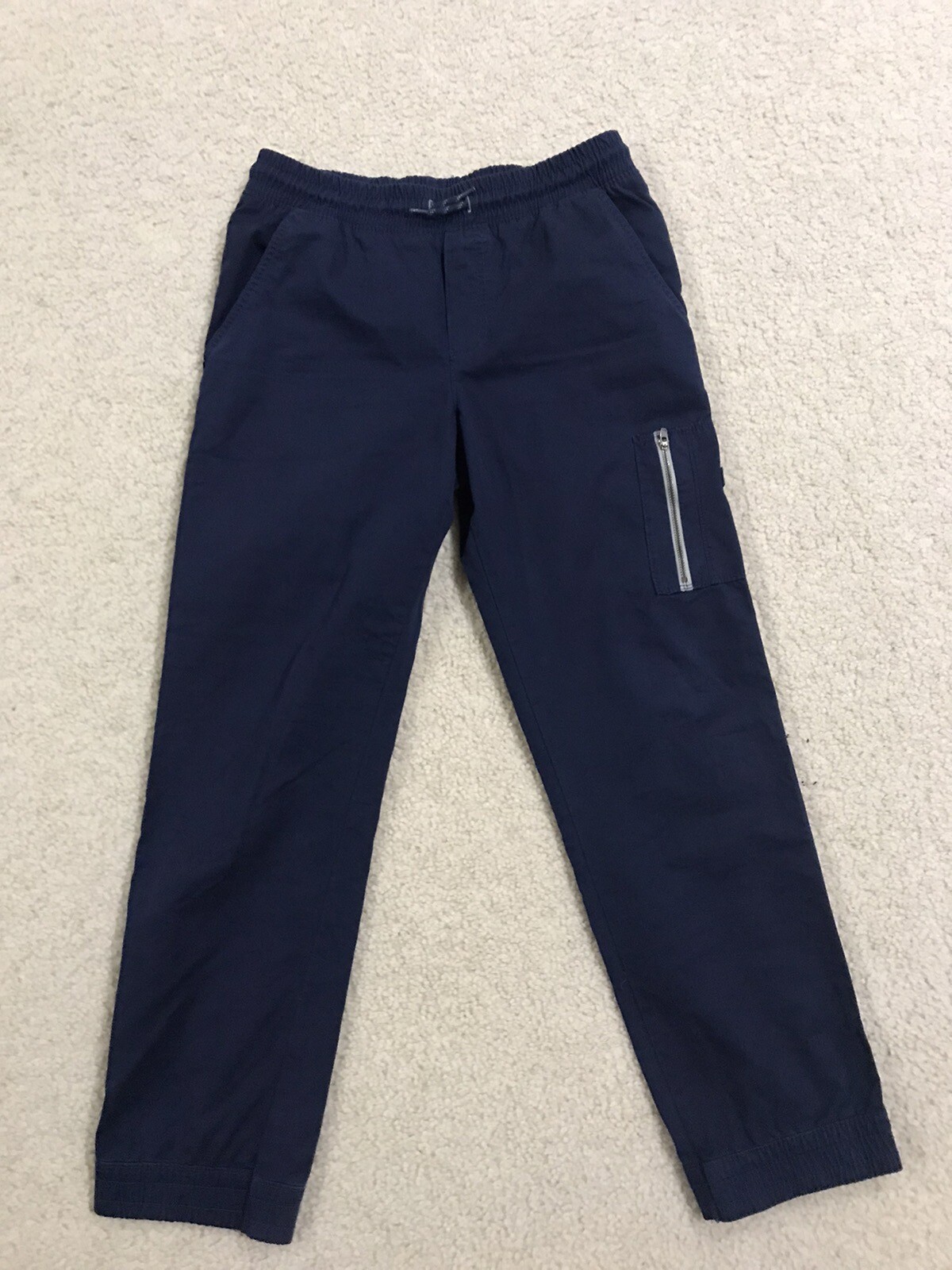 Carter's Boys Pull on Pants Jersey Navy blue Khakis Size 14 eBay