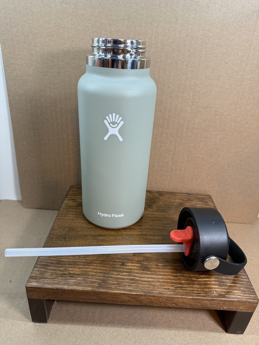 Hydro Flask Agave Green 32oz Wide Mouth Flex Cap With Straw