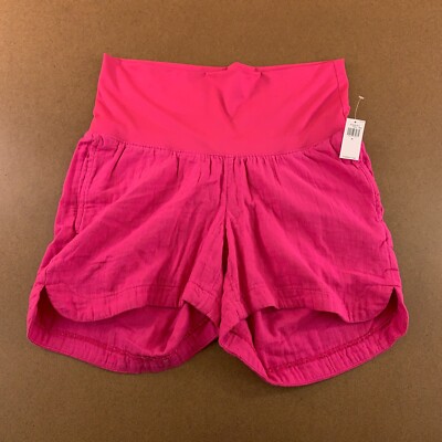 Old Navy Women's Maternity Size Medium Pink Pocketed Foldover-Waist Shorts NWT