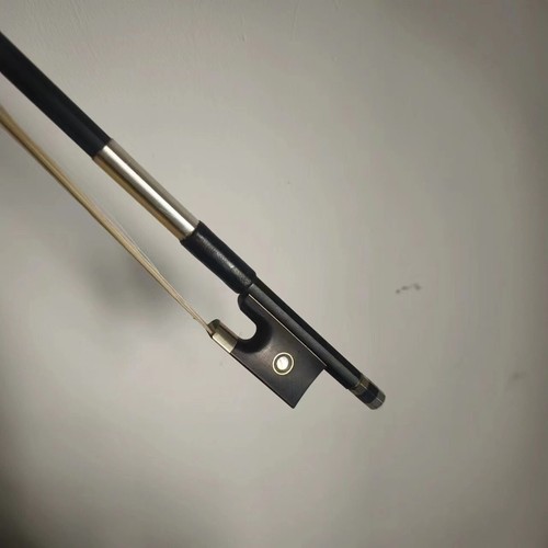 1/2 size violin black carbon fiber fiddle bow clear tone quality good balance - Picture 2 of 10