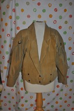 Western Split End Ltd Brown Leather Women's Large Fringe Coat Reenactment Hippie