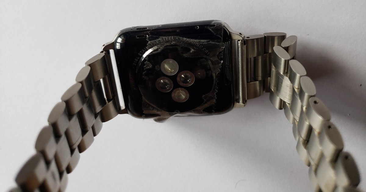 Apple Watch 42mm 316L Black Stainless Steel Silver Metal Apple Watch 42mm 316L Black Stainless Steel Silver Metal