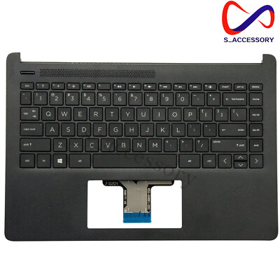 New HP 14-DQ 14S-DQ 14-FQ 14-DQ1043CL Palmrest Keyboard Backlit M03796-001 A+ US