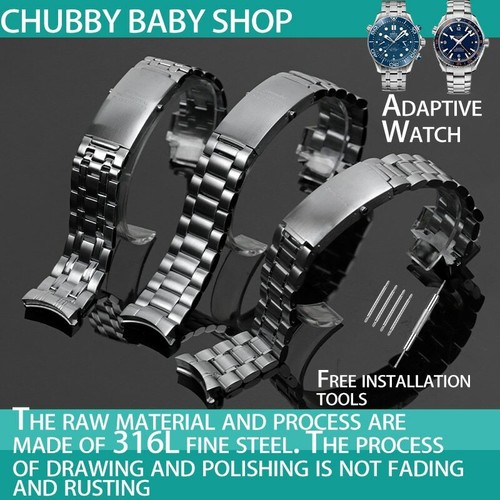 Cinturino in acciaio inossidabile argento 20 22 mm per Omega Seamaster Speedm...