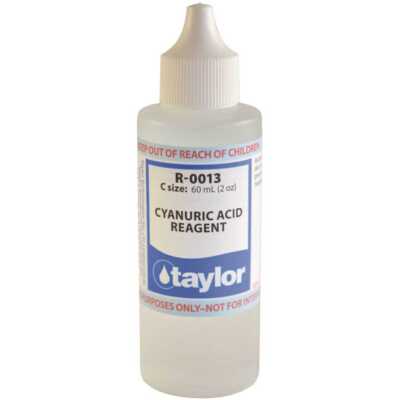 2 oz. Bottle Test Kit Replacement Reagent Refill Bottles Cyanuric Acid Reagent