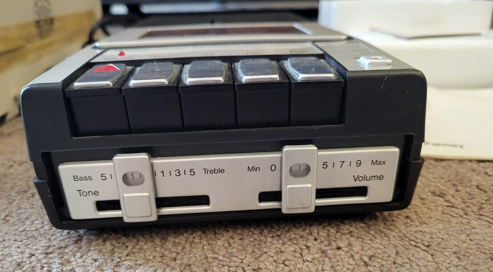 Vintage SOLID STATE CASSETTE TAPE RECORDER 6531 Battery/Line Cord In Box JCP