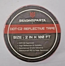 Seven Sparta DOT-C2 Red White Premium Quality Reflective Safety Tape 2" x 100'
