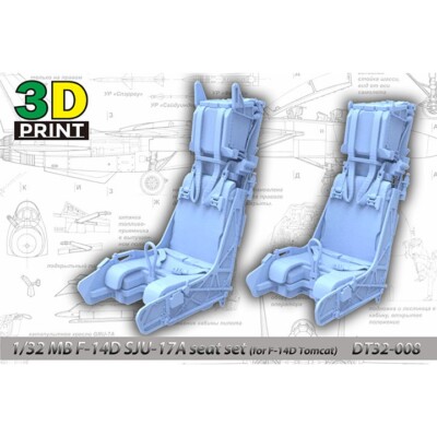 Dvision #32008 1/32 MB F-14D SJU-17A seat set(2EA) for F-14D Tomcat