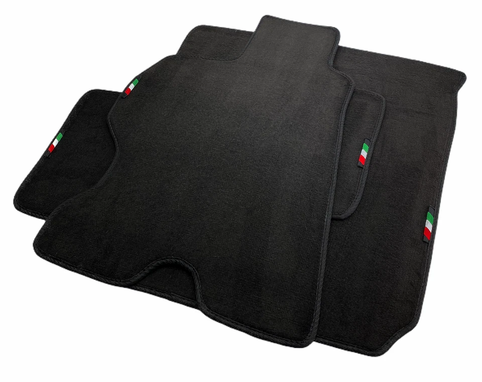 Alfombrillas para Ferrari FF alfombras negras a medida con emblema italiano LHD 2012-16 Foto 3 de 4