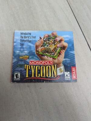 Monopoly Tycoon PC CD-ROM 2001 Disc & Case - Very Nice
