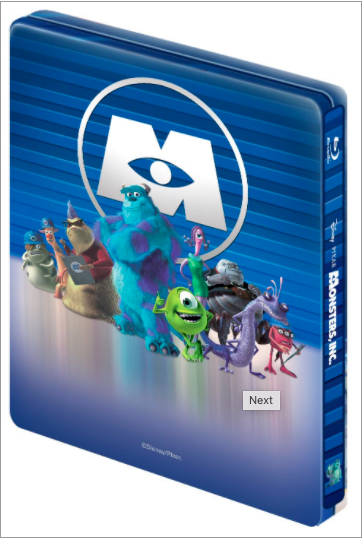 NEW Sealed BLU-RAY DISNEY/PIXAR 3D Steelbook - MONSTERS INC