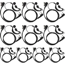 10pack G Shape Earpiece Headset for Kenwood Baofeng Puxing Quansheng Wouxun