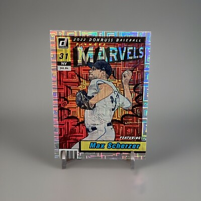 MAX SCHERZER 2022 PANINI DONRUSS BASEBALL VECTOR MARVELS #M-5 NEW YORK MET