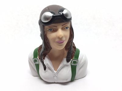 1pc 1/6 Female Civil Pilot Model Figure RC Plane 3''x2.5''x1 3/4'' (US SELLER/SHIP)