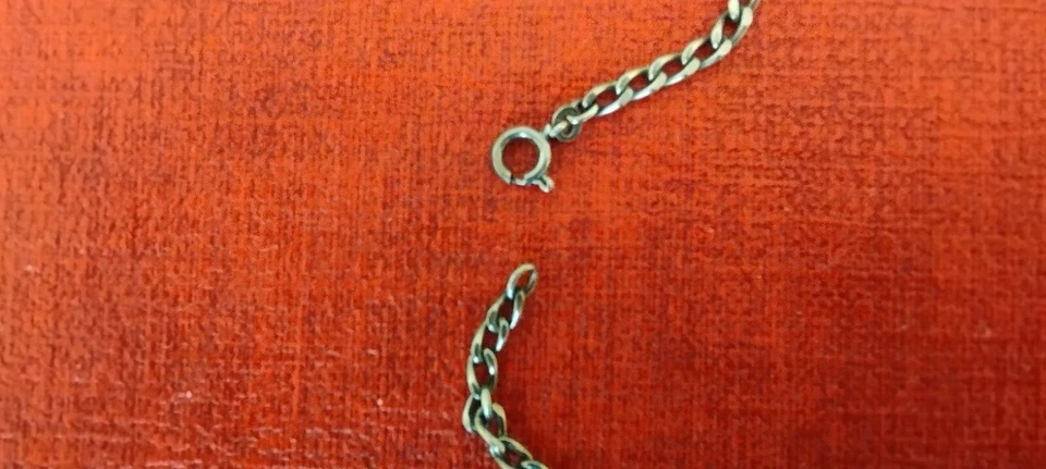Catena in argento con ciondoli in argento e smalto vintage anni "80" - Immagine 4 di 4