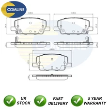 Brake Pads Set Front Comline Fits Vauxhall Mokka 2012- 1.4 1.6 CDTi 42566753
