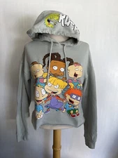 RUGRATS (2020) Official Retro Nickelodeon Long Sleeve Crop Top Hoodie Size Small