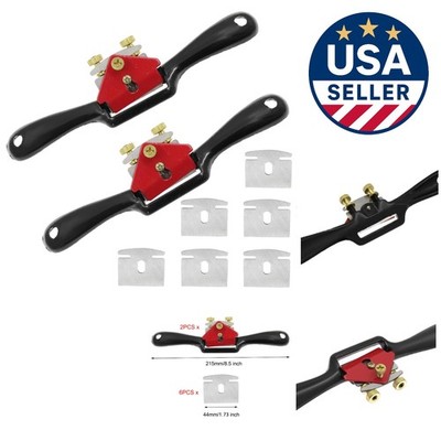 Durable Adjustable Spokeshave Twin Set with Replacement Blades for Wood Carving