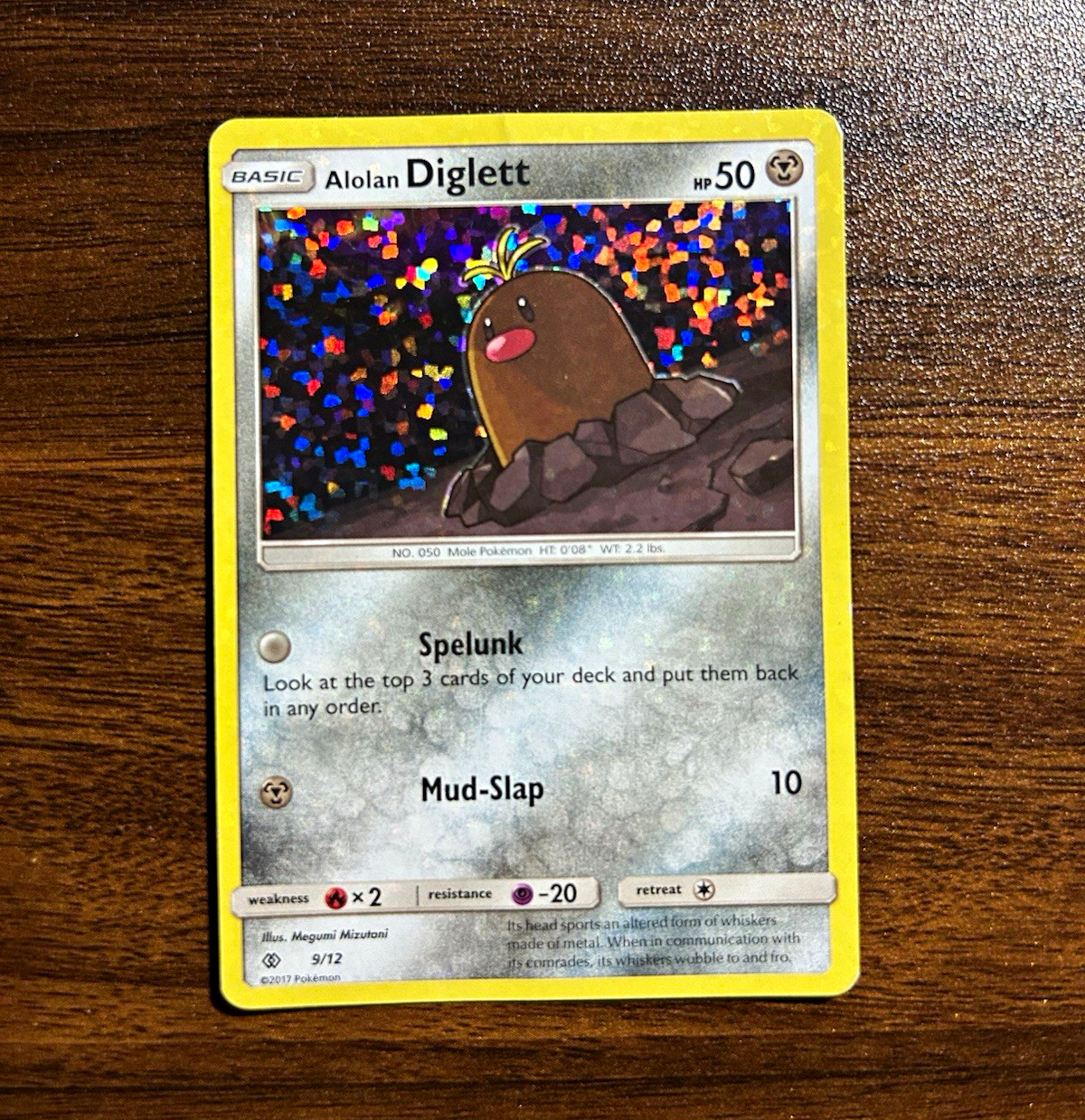 The Pokémon Company Alolan Diglett Holo Promo 9/12 McDonald's 2017 HP 50