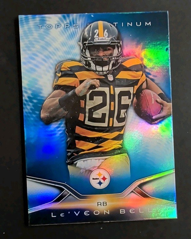 2014 Topps Platinum Blue Wave Refractors #90 Le'Veon Bell - RB Steelers