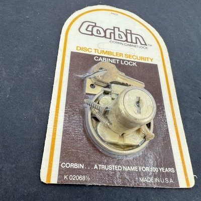 Corbin Cabinet Lock K02068 1/2 Wardrobes Dressers Disc Tumbler
