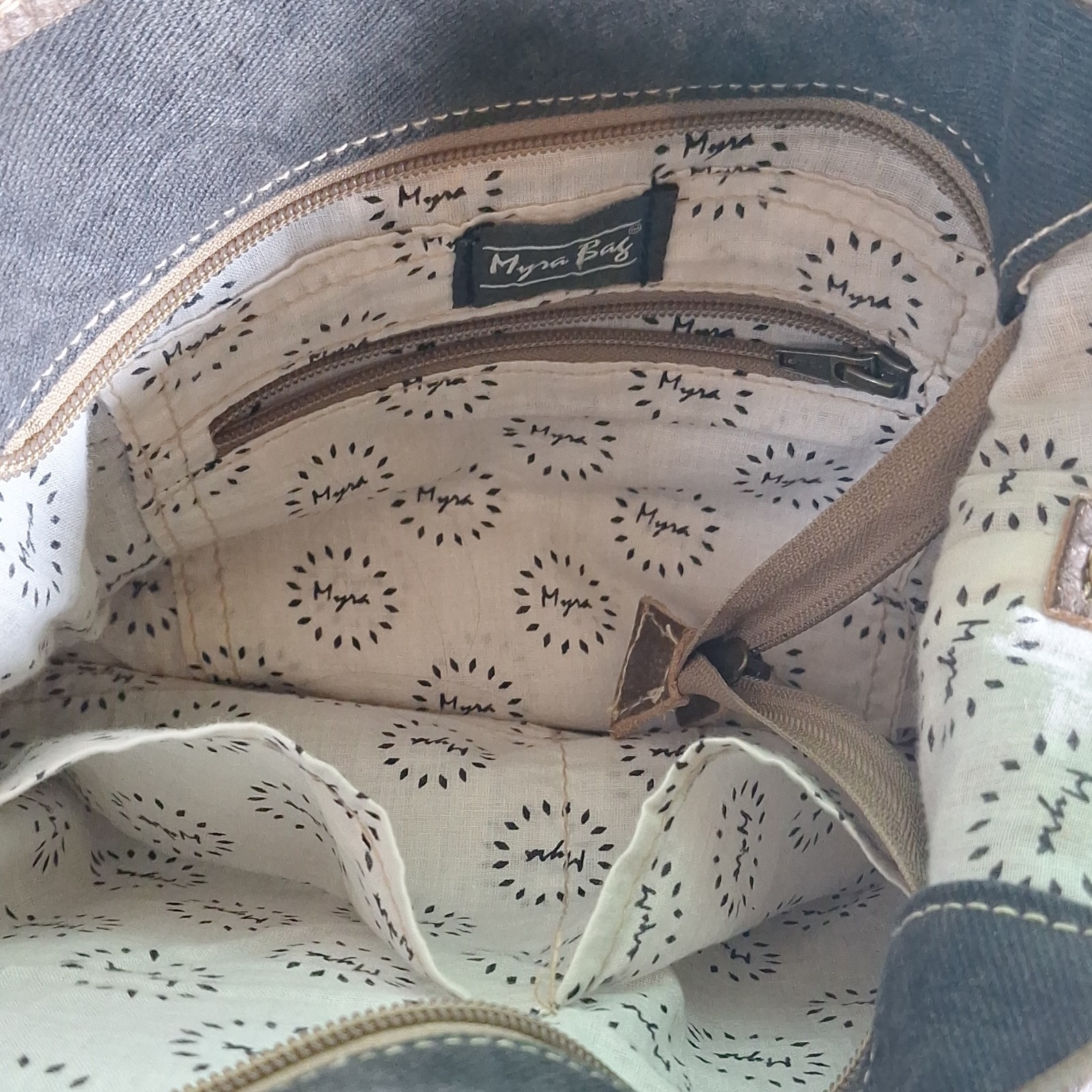 Myra Geometric Pattern Distressed Shoulder Bag Gr… - image 9