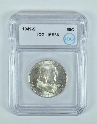 1949-S Franklin Half Dollar MS66 ICG