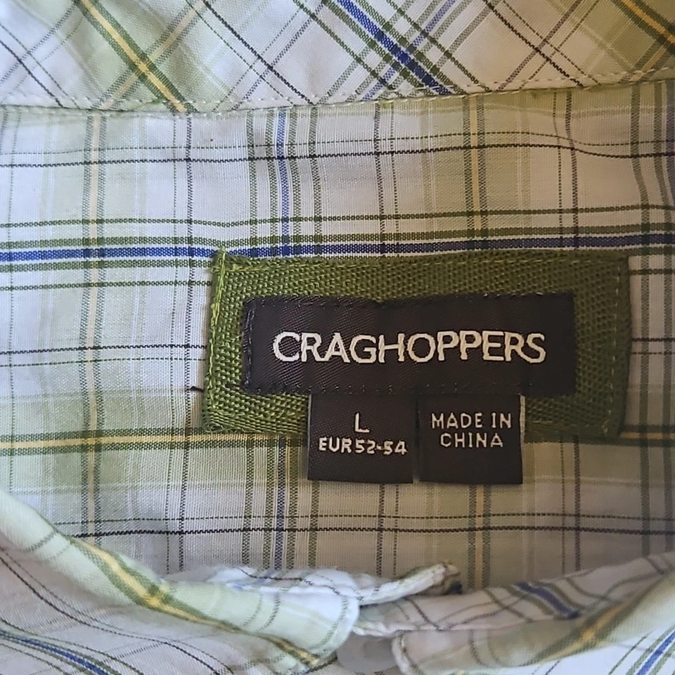 Camisa Craghoppers Para Hombres Grande Senderismo Manga Corta Abotonada Ligera A Cuadros Foto 3 de 4
