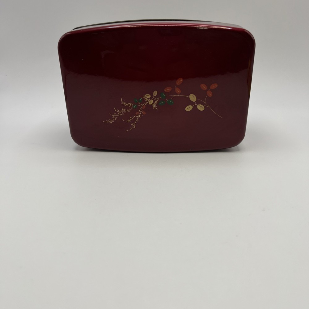 Bento Box Lunch Container Double Tier Layered Red Flowers Japanese