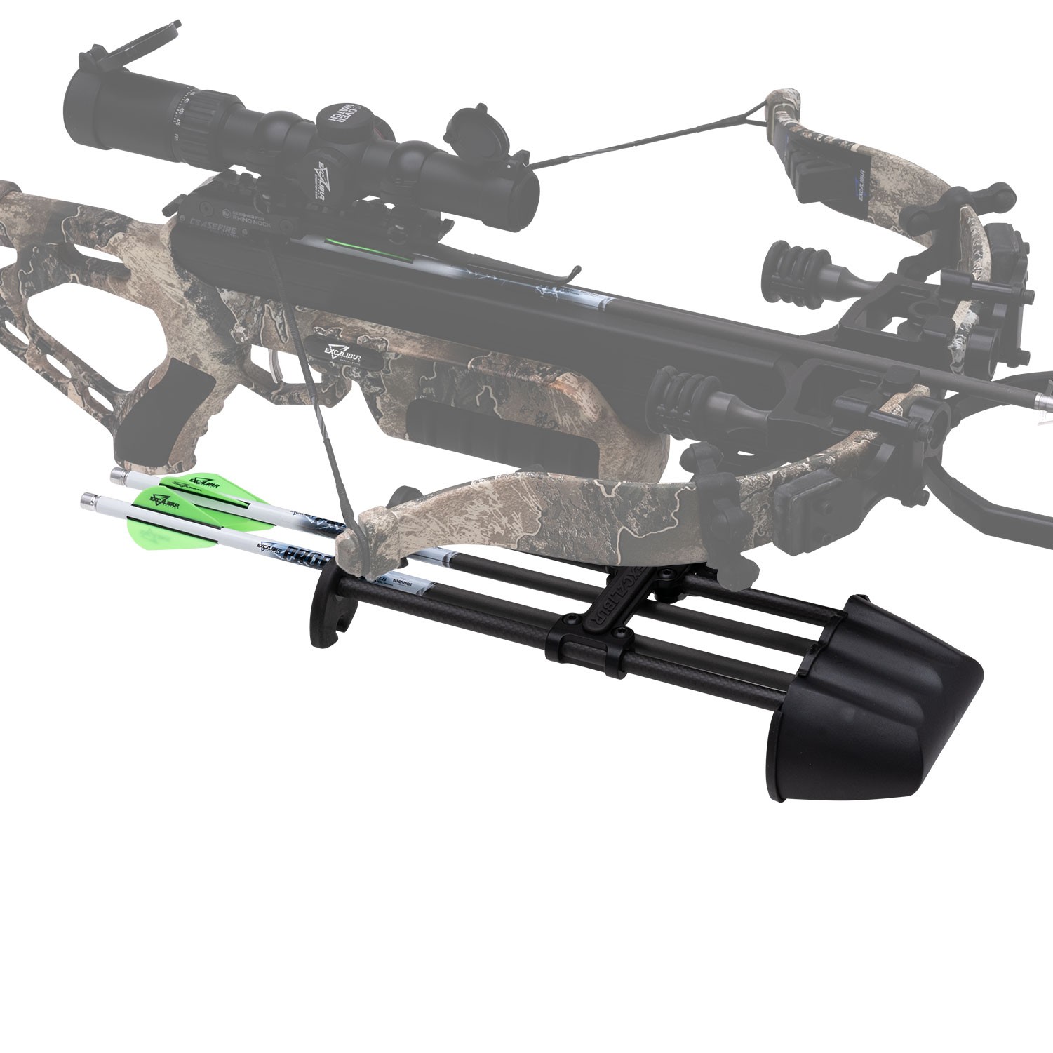 EXCALIBUR Rebolt Archery Carbon Aluminum Rubber Hood 4 Arrow Crossbow Quiver