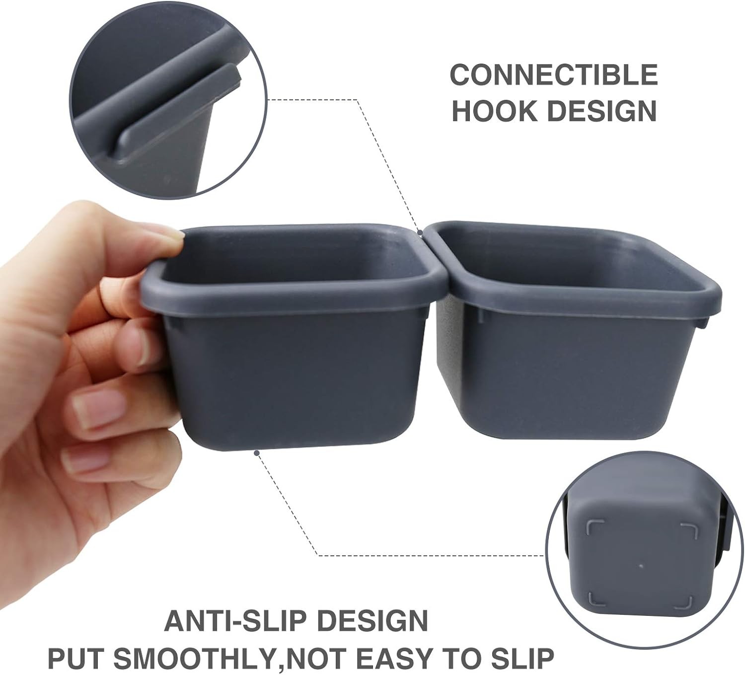 KeFanta 42 Pack Tool Box Organizer Tray Dividers, Rolling Grey 