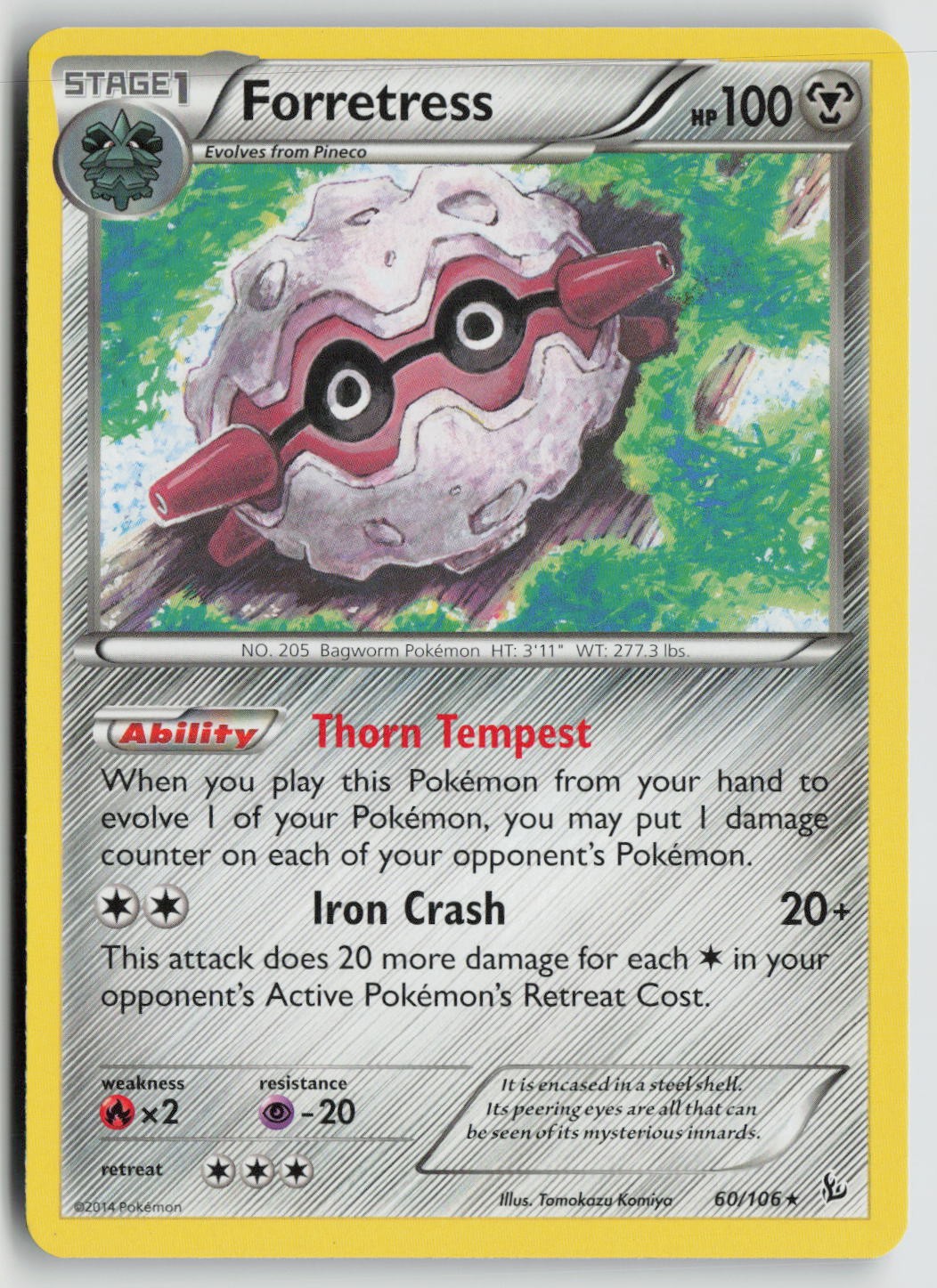 Forretress Rare XY - Flashfire 60/106 NM