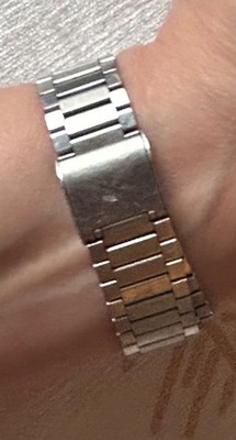 vtg pulsar y147-8009 works new batt adjustable band date 36mm