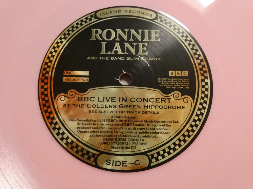RONNIE LANE & THE BAND SLIM CHANCE - AT THE BBC - X 2 PINK LPS - 2019 - EX - Image 3 of 4
