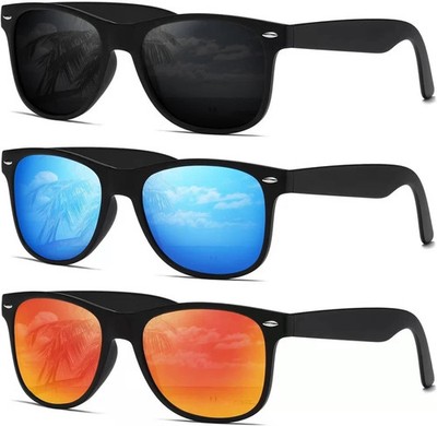 3pcs Gafas de Sol para Hombre Polarizadas HD Lentes para Conducir Proteccion UV