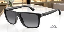 EMPORIO ARMANI EA4033 5229T3 Black Grey Polarized Grey Grd 56mm Men's Sunglasses